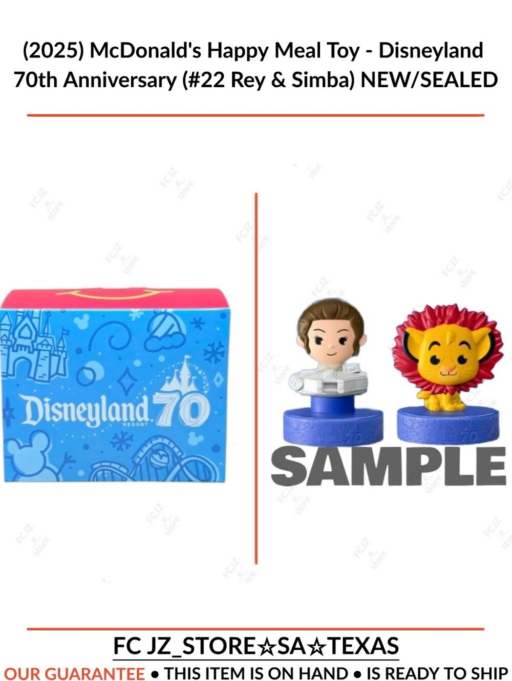 (2025) McDonald's Happy Meal Toy - Disneyland 70th Anniversary (#22 Rey & Simba)